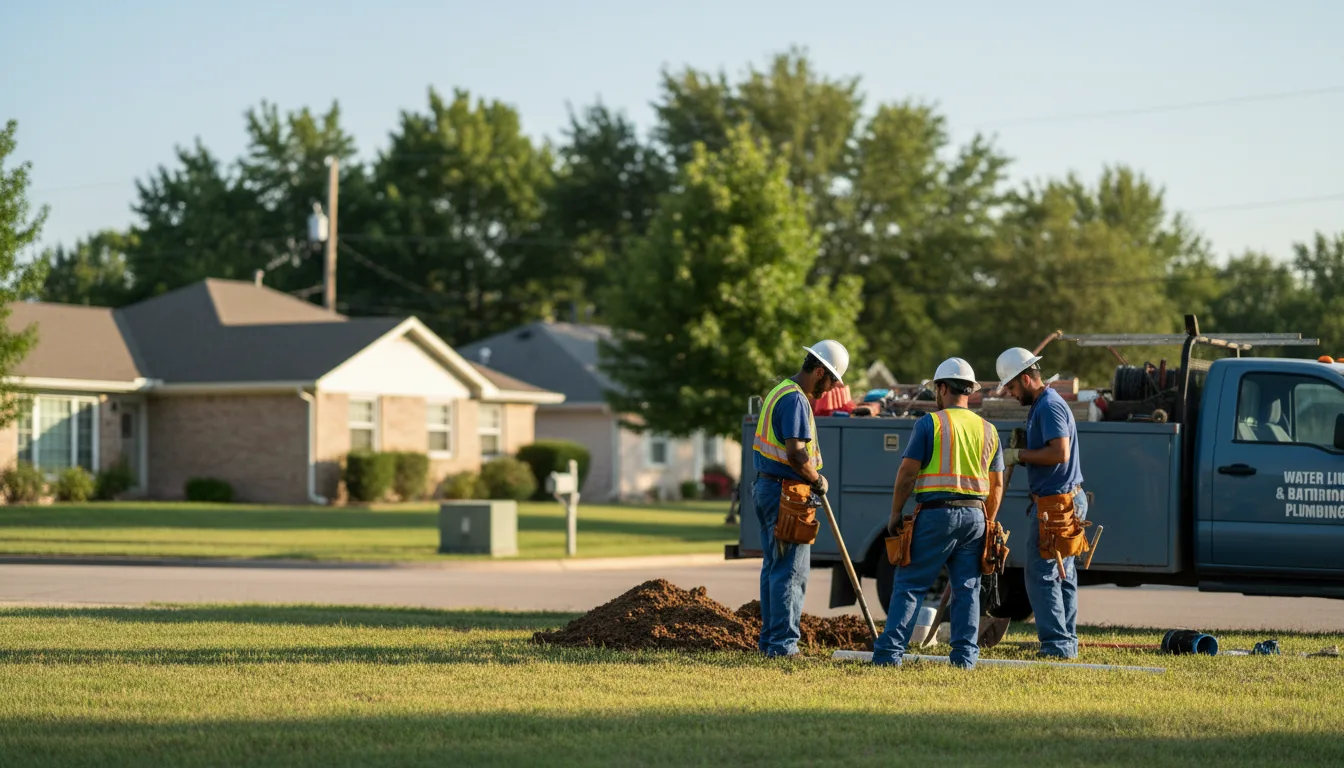 Residential water line and bathroom plumbing service in Edison, CA